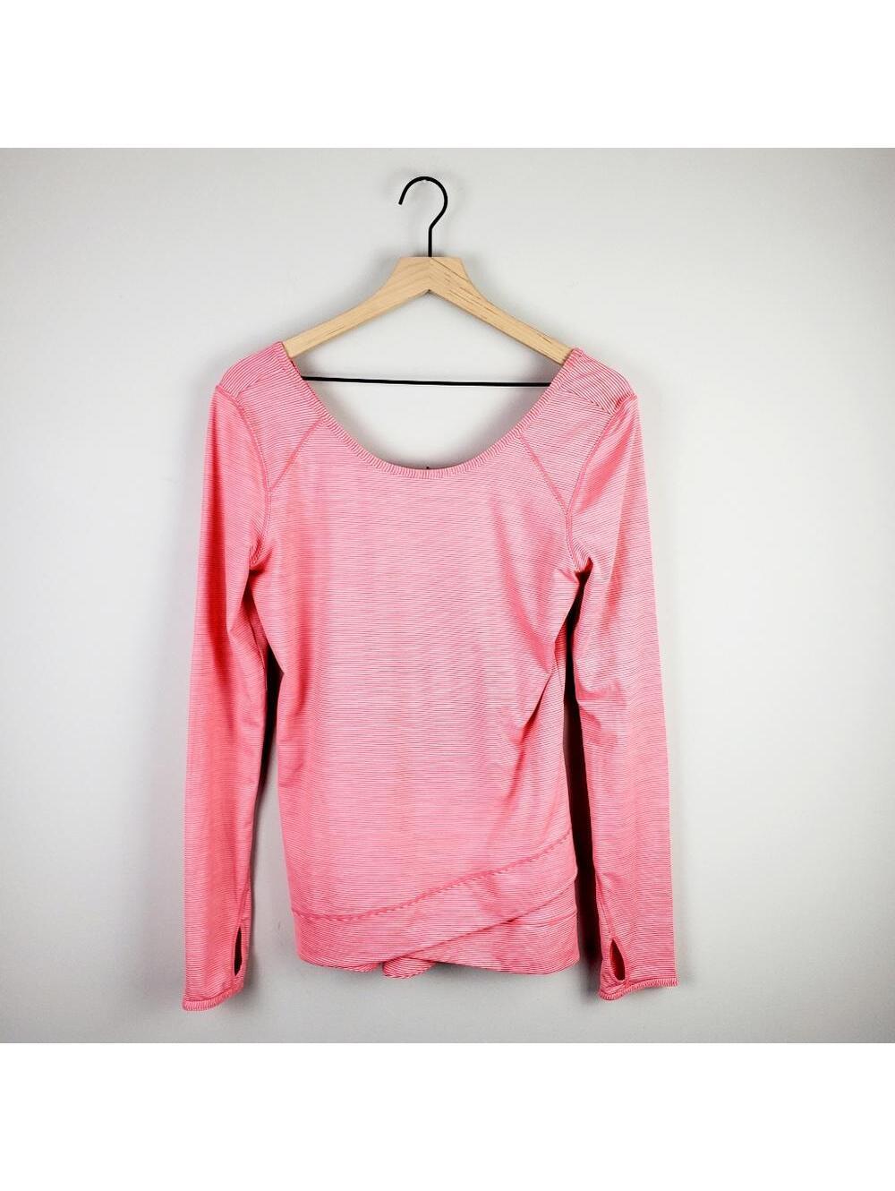 Zella Pink Striped Athletic Top Medium